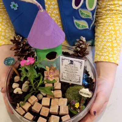 Daisy Scout with Fairy Garden