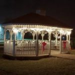 Angel's Pass gazebo decorated for WinterFest