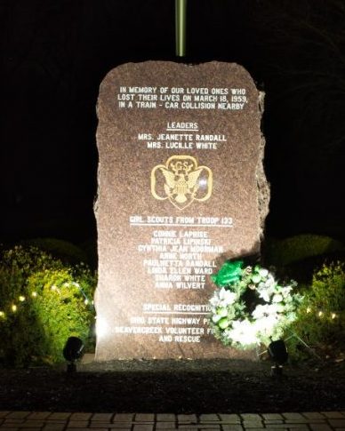 Angel's Pass Park memorial stone