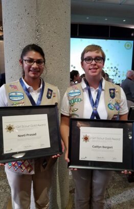 Girl Scouts who received Gold Award