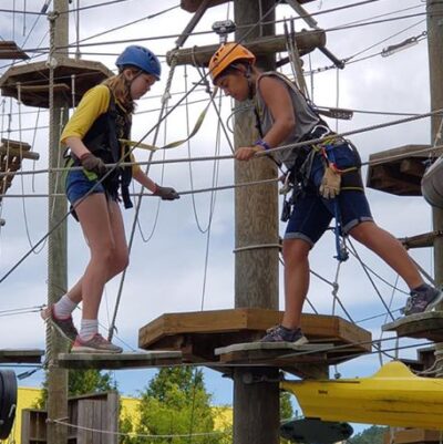 Girl Scouts on High Ropes courses